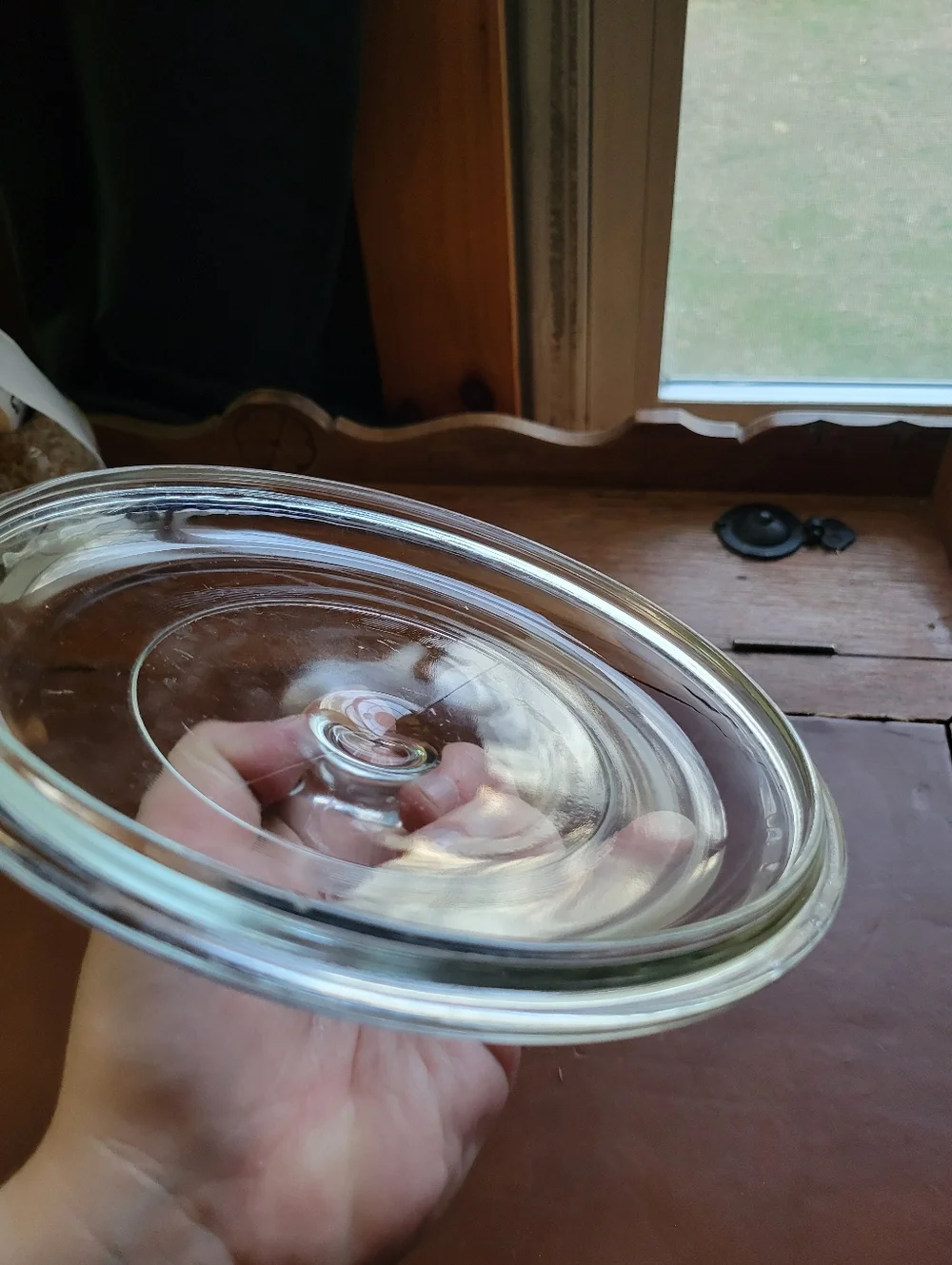 Pyrex Round Clear Glass G-5-C Corning Ware Replacement Lid Round Knob 7 Inch